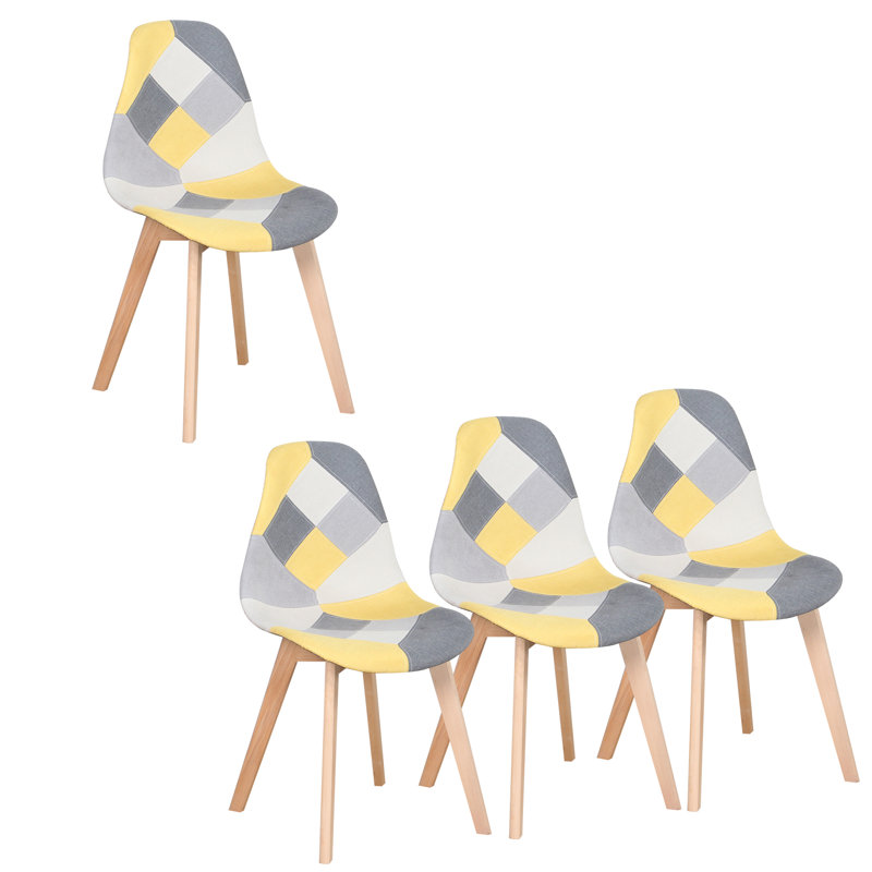 Galvez Upholstered Dining Chair, Yellow 