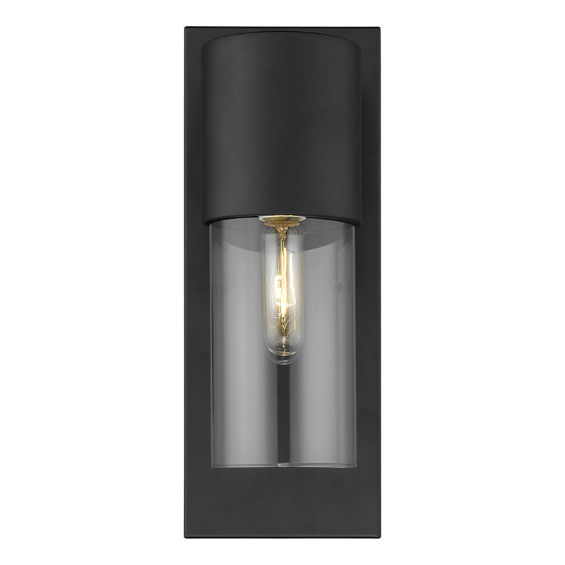 Donegal Wall Light, Matte Black, Clear