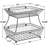 Sorbus 2-Tier Freestanding Flat-Back Metal Wire Basket