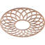 Médaillon de plafond en bois ajouré de 26 po de diamètre x 8 7/8 po x T 1/4 po Hickory-63411897-63411923