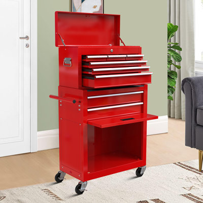 Practical Design Tool Storage Cabinet With Drawers and four steering wheels, Suitable for garages