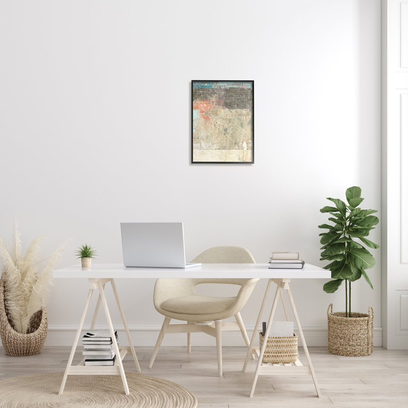 «Urban Layered Abstract Collage Giclee», art mural texturé par Suzanne Nicoll, H 20 po x l 16 po x P 1,5 po