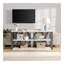 Console industrielle à 3 niveaux, 70,87 pouces, table d'entrée étroite, longue table de rangement avec entrée, salon, vestibule, couloir, blanc.-351738530