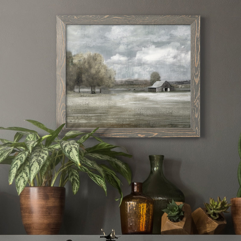 Country Quiet - Peinture sur toile encadrée, Gris, H 24 po x l 18 po x P 1,5 po