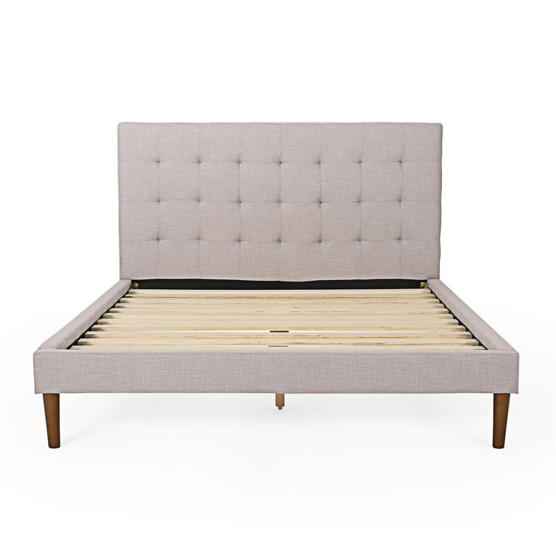 Modern Upholstered Platm Bed Frame