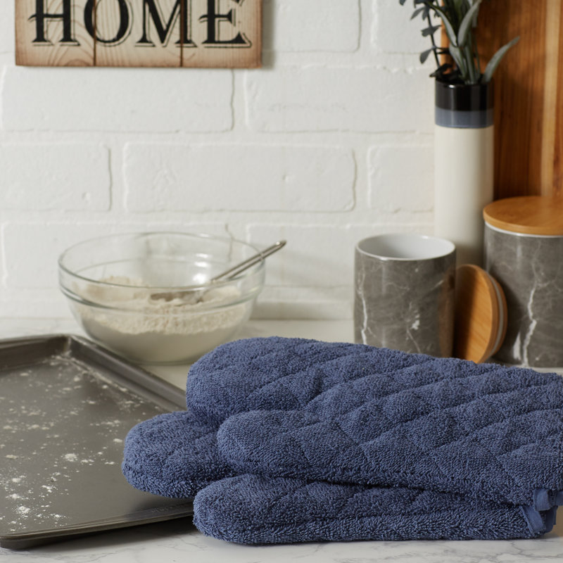 Design Imports Oven Mitt Set, Blue