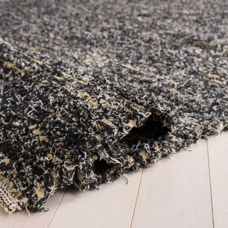 Tapis en coton tissé à la main sans motif Montauk 537, Rectangle 5 pi x 8 pi