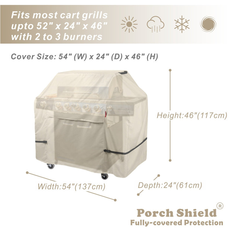 Housse de barbecue - s'adapte jusqu'à 54 po, H 46 po x l 54 po x P 24 po
