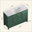 Meuble-lavabo pour salle de bain avec lavabo en résine, armoire de rangement abondante - 4 portes à fermeture douce et 2 tiroirs