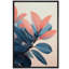 «Blue Leaves Branch», impression sur toile encadrée de chambre à coucher minimaliste simple-109881574-109881575