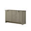 Armoire à finition chêne gris avec tablettes et portes d'armoire