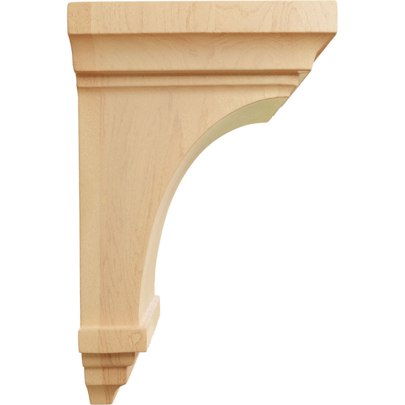 Mini Jefferson Red Oak Hand-Carved Wood Corbel, 6" Height