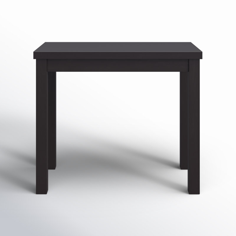 Table de bar de cuisine compacte moderne noire 46 "x 24" résistante aux taches, Noir antique