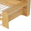 Lit de jour double en bois avec tablettes de rangement, lit multifonctionnel avec lit gigogne simple et bureau