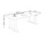 Bureau rectangulaire blanc en bois manufacturé + barenia + acier-1930200474