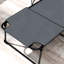Fauteuil de piscine pliant 2 pièces, dossier inclinable à 5 niveaux, trou pour le visage de lecture, poche latérale et gris pour la détente en plein air à la plage, dans la cour, dans le salon de patio, avec 5 réglages, gris, patio,