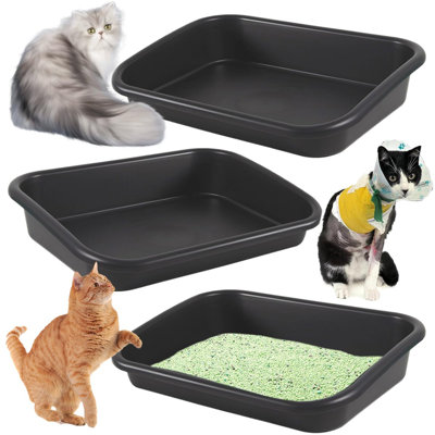 Set of 3 LowEntry Senior Cat Litter Boxes