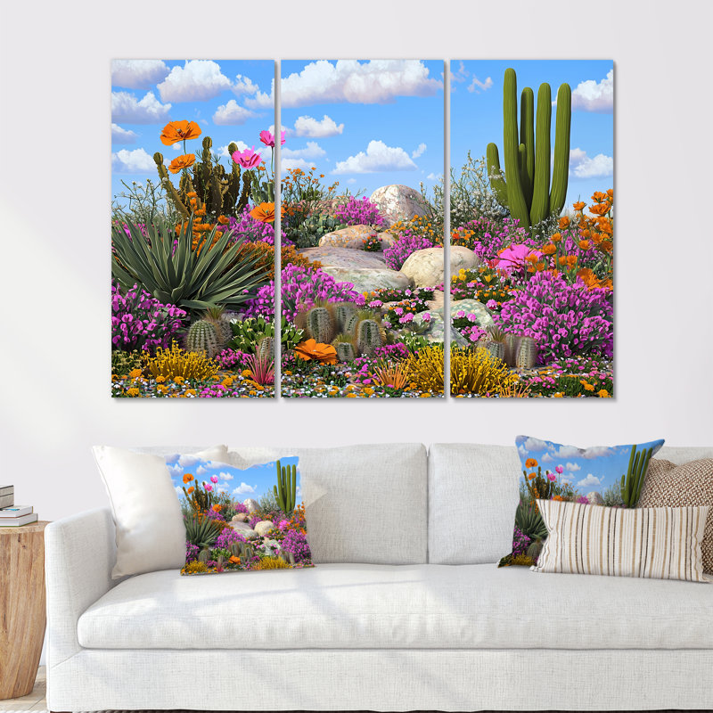 Désert en Arizona II - ensemble de salon d'art mural Arizona, 28" H x 36" W, Impression sans cadre en métal, Does Not Apply