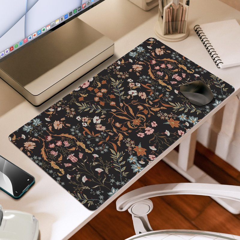 Grand tapis de bureau Boho Floral Wildflower