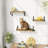 Floating Shelves For Wall Set Of 3, Rustic Wood Wall Shelves With Industrial Metal Brackets, Minimalist Display Shelves For Home Office Bedroom Bathroom Kitchen Storage And Decor-552514519
