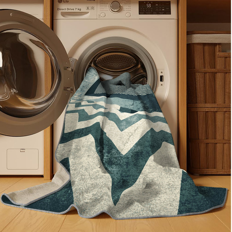 Tapis rétro lavable à la machine pour divertissement et culture pop, 3 X 5
