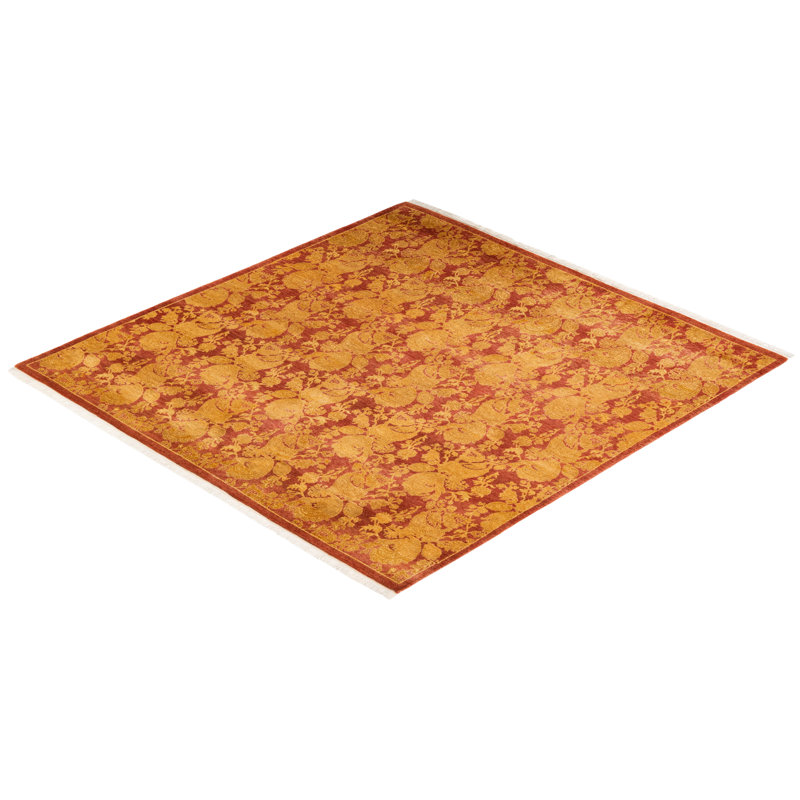 Classic One-of-a-Kind 4' 7" X 4' 9" Hand Knotted Area Rug