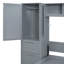 Lit escamotable double avec placard et tiroirs-821583537
