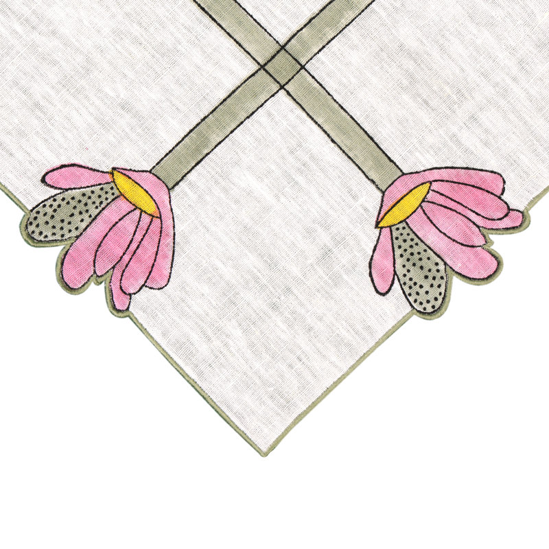 Cactus Table Placemat 20x20 Inch, Pink