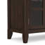 Armoire de rangement de style transitionnel de 62 po en bois massif avec portes vitrées et tablettes réglables Acadian-1532808372