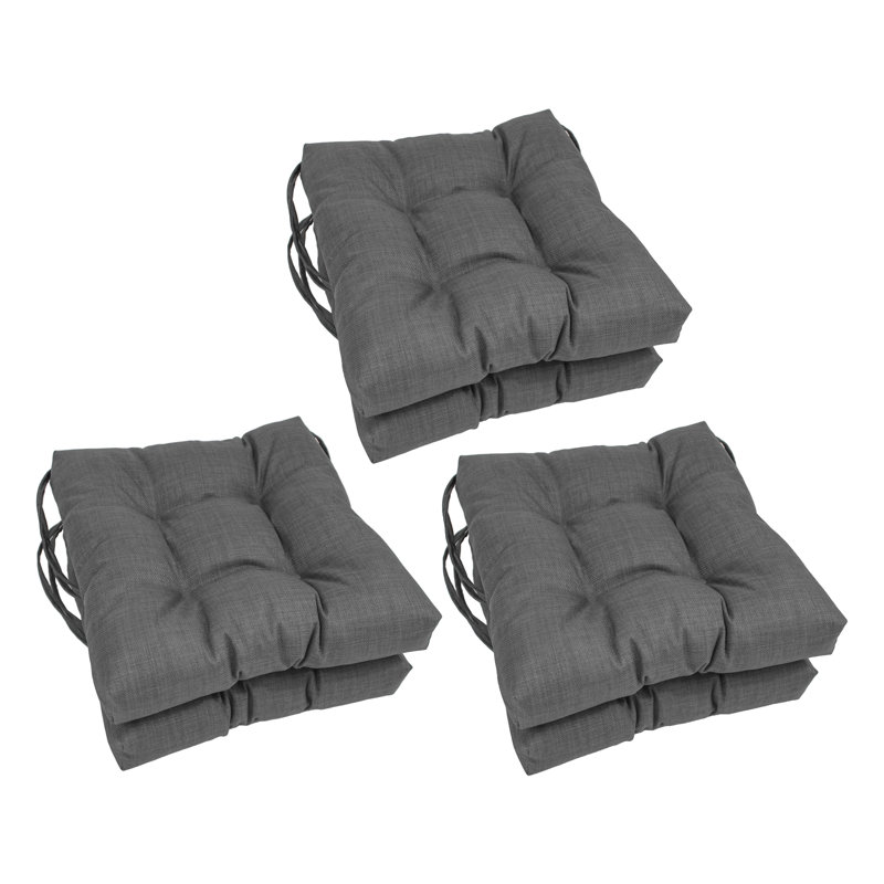 Outdoor 3.5'' Dining Chair Seat Cushion, Cool Gray