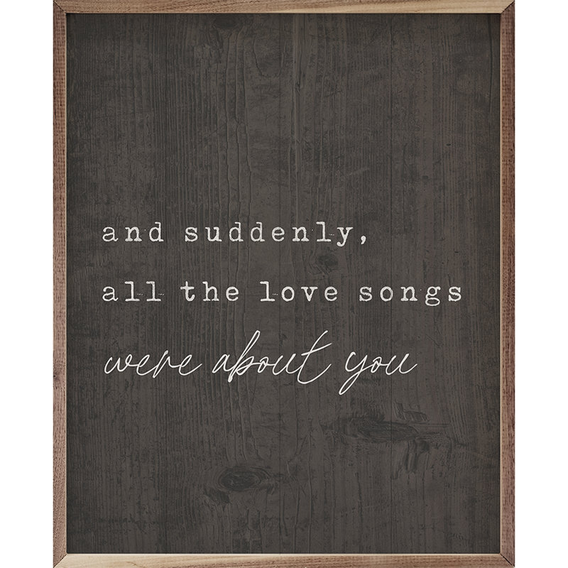 Tout à coup toutes les chansons d'amour, H 20 po x l 16 po