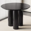 Ensemble de table de salle à manger 39,37 "moderne noir avec 4 chaises pour la cuisine, le bar, le salon et le petit espace-1950175101-1950175070