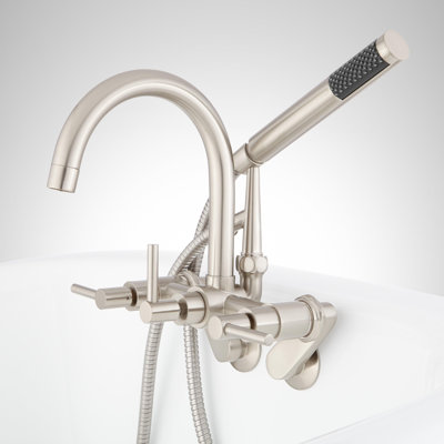 Sebastian Wall Mounted Variable Center Tub Faucet with Lever Handles