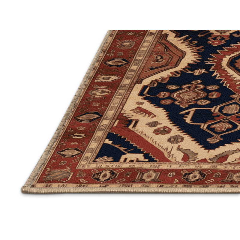 Tapis brun lavable à la machine, Rectangle 5 pi x 7 pi