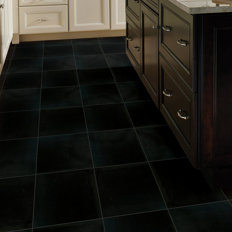 Kyoto Noir 12 in. x 12 in. Polished Granite Floor and Wall Tile