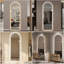 Miroir mural 65 po x 21 po à DEL pleine longueur, arche symétrique, bordure en verre givré, température à 3 couleurs à intensité variable, verre argenté sans cuivre, câblé ou à brancher