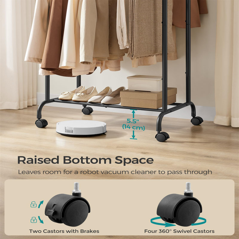 Guenevere Adjustable Rolling Clothing Rack