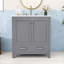 Meuble-lavabo 30 po avec lavabo encastré et rangement avec portes à fermeture douce et tiroir-794745238