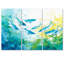 Abstrait requins nageant - ensemble de reproduction d'art mural requin-1692249103-1692249094-1692249101