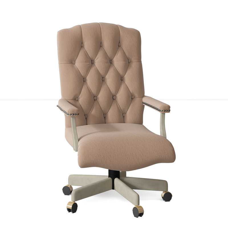 Stanford Swivel Executive Chair, Nickel, Linen (3156 72), Montego Bay