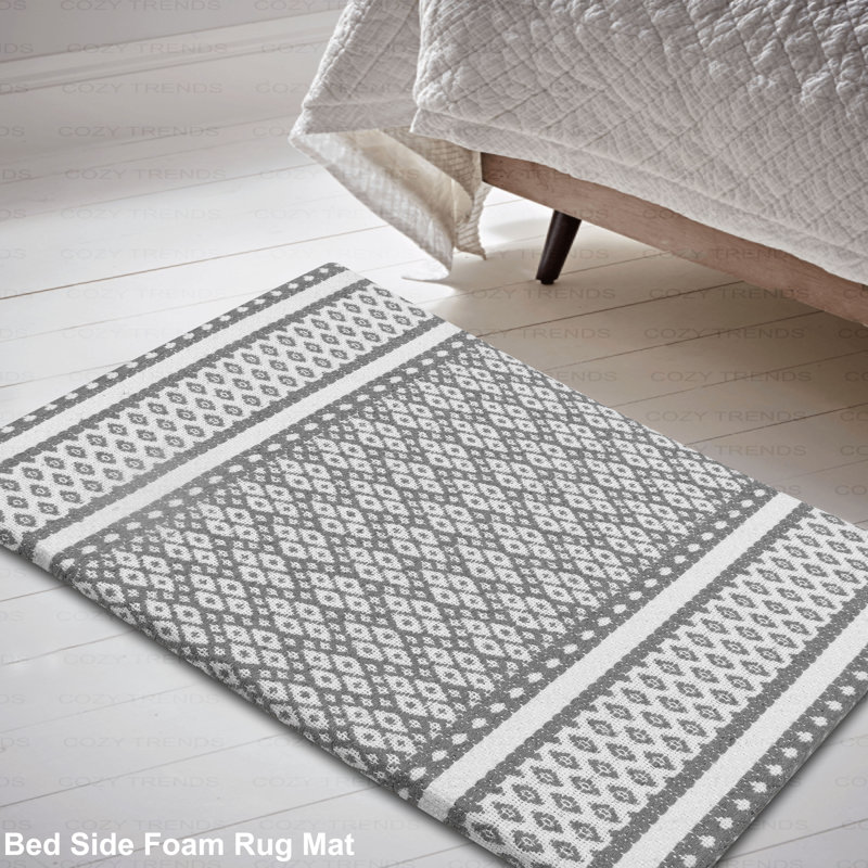 Tapis de cuisine antidérapant Crace, Gris
