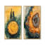 «Emerald River Into The Pine Wood Forest I», collection d'art sur toile 2 panneaux-1014644472-1014644475