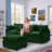 Bodhild Boneless Avrilynn 105" Modular Chenille Sectional Couch 3 Seater with Ottoman-2132327558