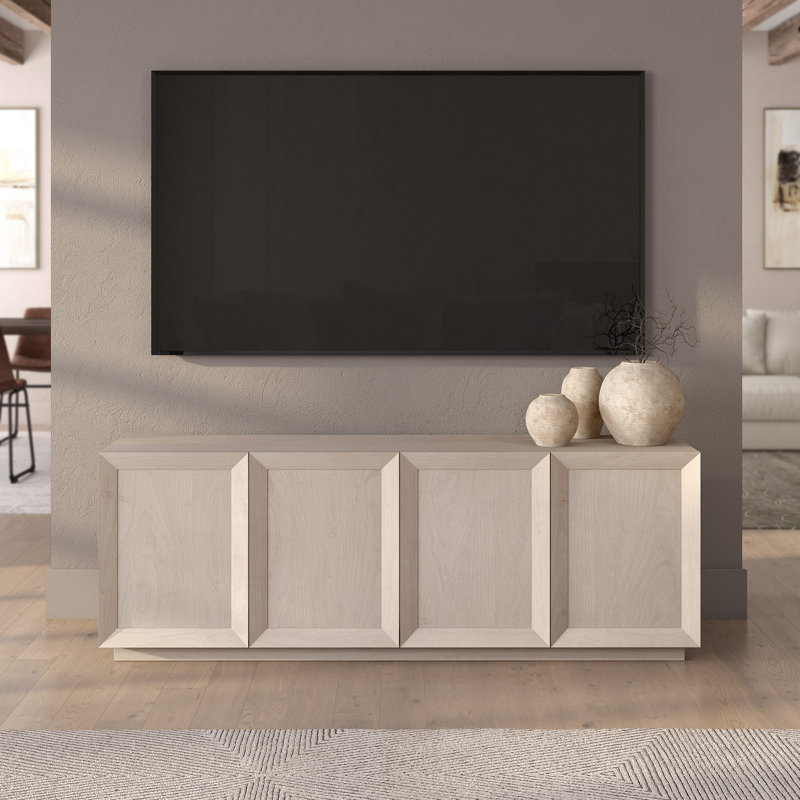 Morse Rectangular TV Stand for TV's up to 75", Alder White