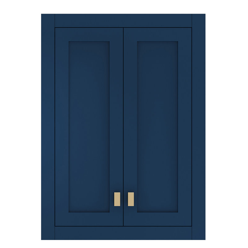 Higuera Solid Wood Bathroom Cabinet, Monarach Blue, 1