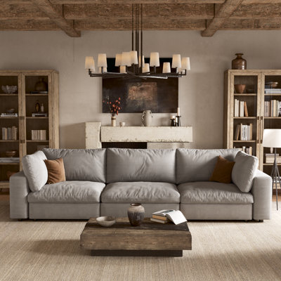 3 Piece 110.5" Upholstered Modular Sectional Sofa with Storage