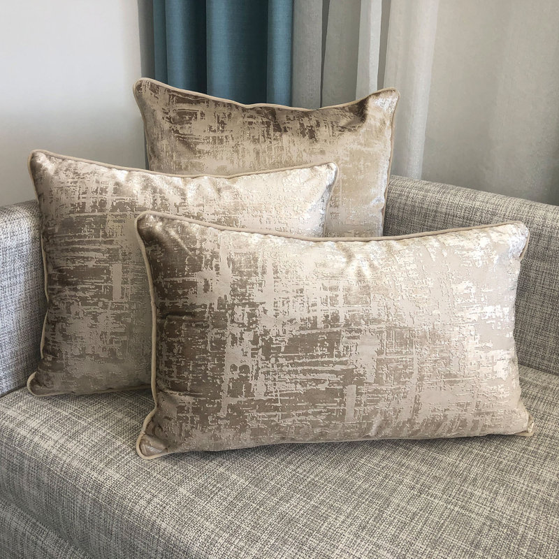 Lumbar Pillow Cover & Insert, Beige, 16" x 26"