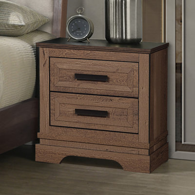 Wallasey Wood 2-Drawer Nightstand In Pecan by Lark Manor