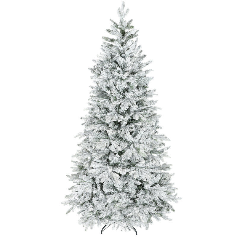 Arbre de Noël artificiel givré 7,5 pi, H 7,5 pi