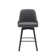 Orfield Modern Swivel Counter or Bar Height Upholstered Armless Bar Stool with Footrest in Wood